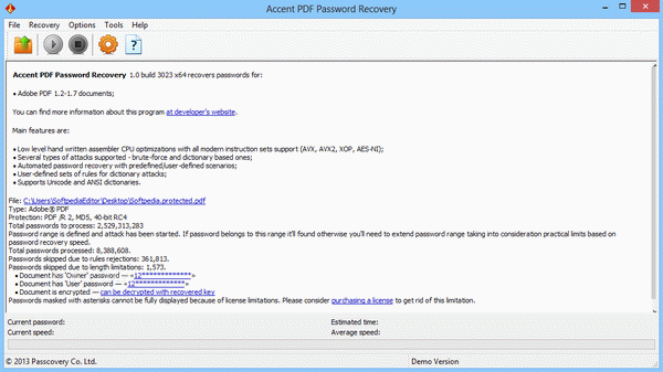 Accent PDF Password Recovery Crack With Serial Key