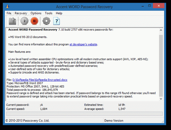 Accent WORD Password Recovery Crack + License Key