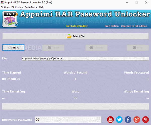 Appnimi RAR Password Unlocker Crack + Serial Number