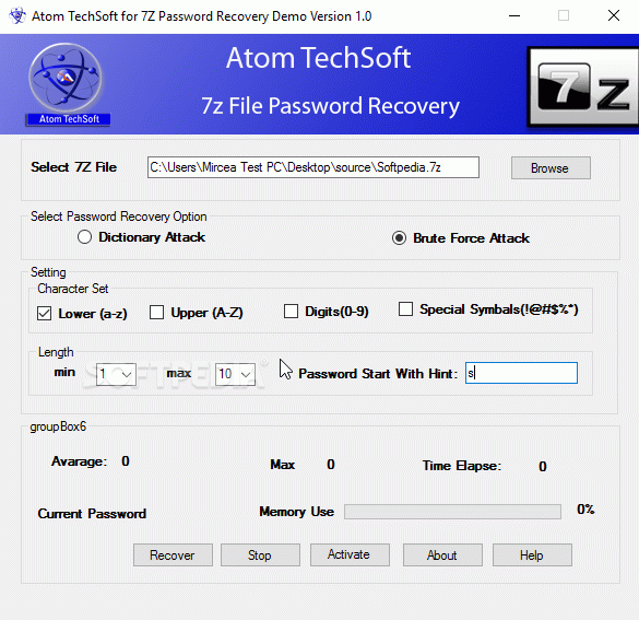 Atom TechSoft 7Z Password Recovery Crack + Serial Key Download 2022