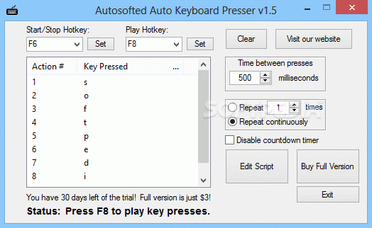 Autosofted Auto Keyboard Presser Crack With Serial Number