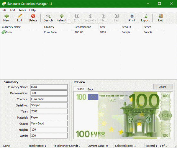 Banknote Collection Manager Crack + Serial Number (Updated)