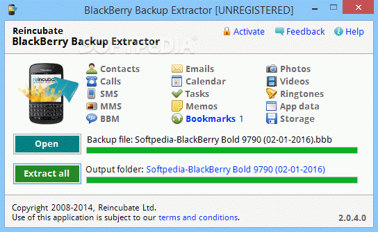 BlackBerry Backup Extractor Crack + Serial Key