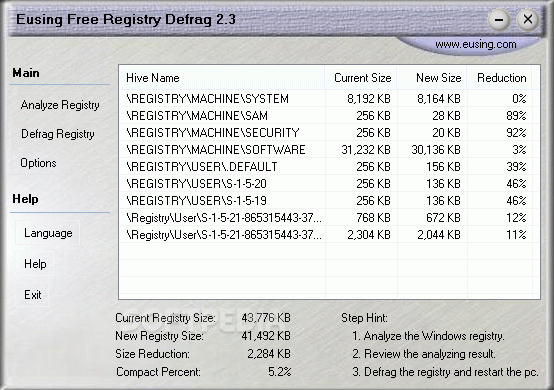 Eusing Free Registry Defrag Crack + Serial Number (Updated)