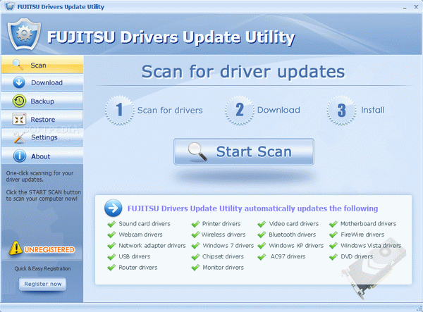 FUJITSU Drivers Update Utility Activation Code Full Version