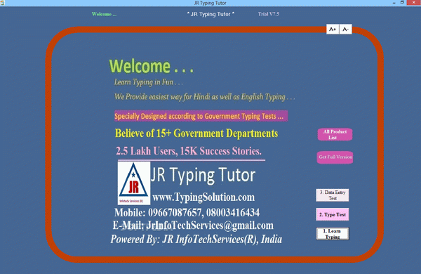 JR Typing Tutor Crack With Serial Key
