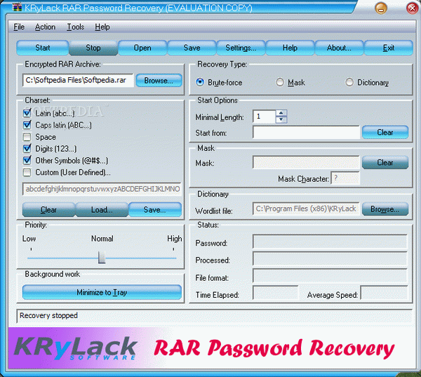 KRyLack RAR Password Recovery Crack + Activator Download 2021