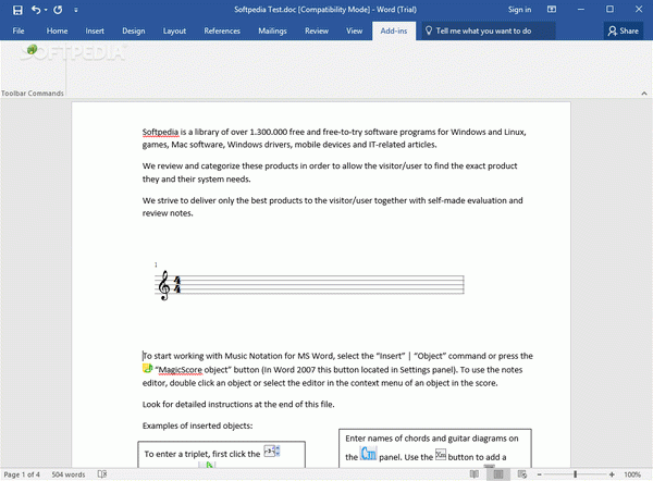 MagicScore Notation for MS Word Crack + License Key Download
