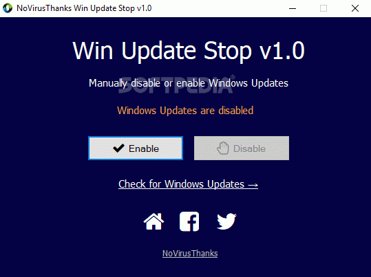 NoVirusThanks Win Update Stop Crack + Keygen Download