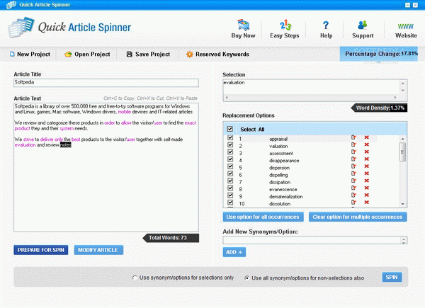 Quick Article Spinner Crack + Serial Number Download 2024