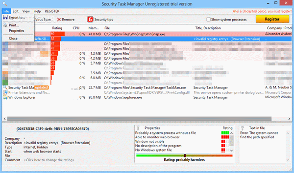Security Task Manager Crack & Activation Code