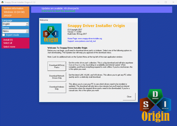 Snappy Driver Installer Origin Crack + Serial Number Download