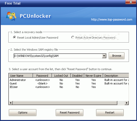 PCUnlocker Crack With Serial Number