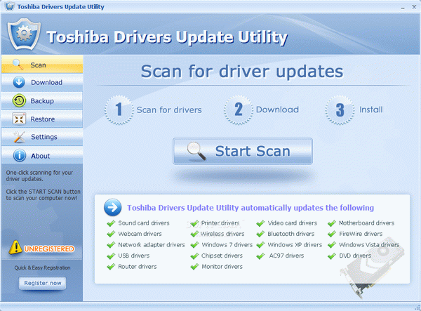 Toshiba Drivers Update Utility Crack + License Key