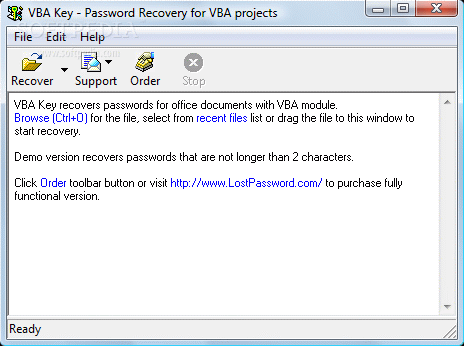 VBA Password Recovery Key Crack + Activation Code
