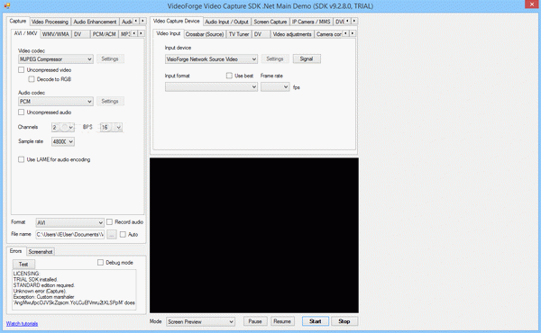 VisioForge Video Capture SDK .Net Edition Crack + License Key