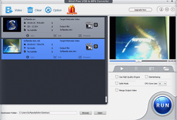 WinX Free VOB to MP4 Converter Activator Full Version